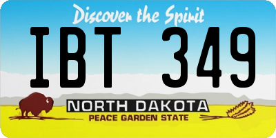 ND license plate IBT349