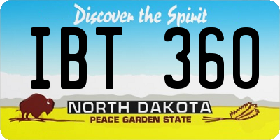 ND license plate IBT360