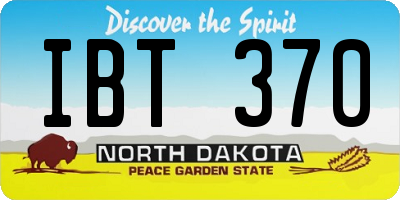 ND license plate IBT370