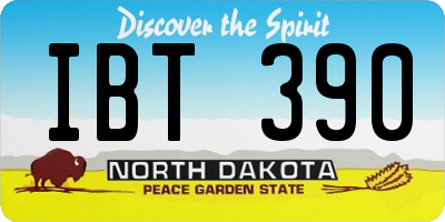 ND license plate IBT390