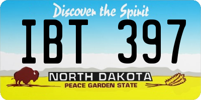 ND license plate IBT397