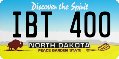 ND license plate IBT400