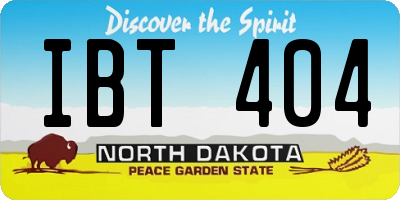 ND license plate IBT404