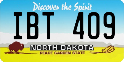 ND license plate IBT409