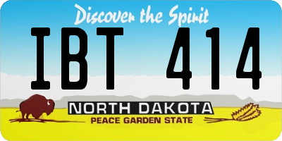 ND license plate IBT414