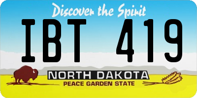 ND license plate IBT419