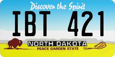 ND license plate IBT421