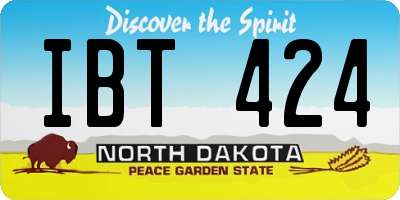 ND license plate IBT424