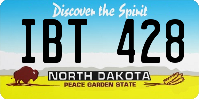 ND license plate IBT428