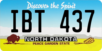 ND license plate IBT437