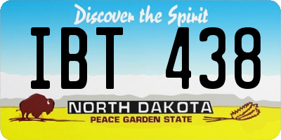 ND license plate IBT438
