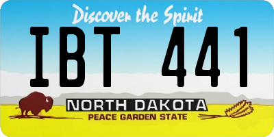ND license plate IBT441