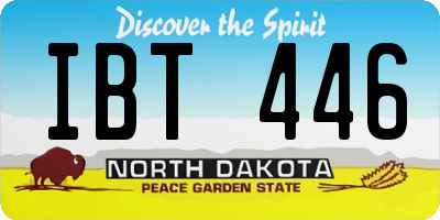 ND license plate IBT446