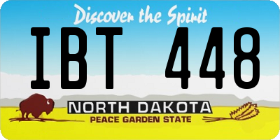 ND license plate IBT448