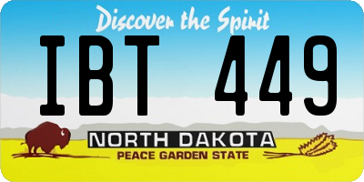 ND license plate IBT449