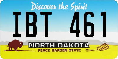 ND license plate IBT461