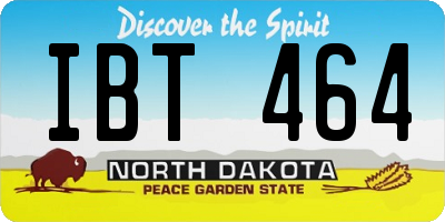 ND license plate IBT464