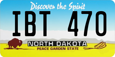 ND license plate IBT470