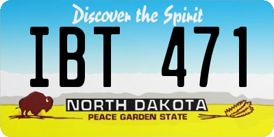 ND license plate IBT471