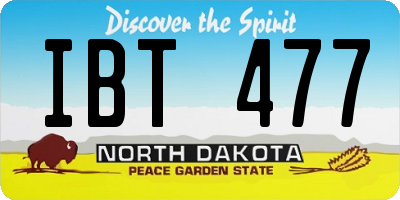 ND license plate IBT477