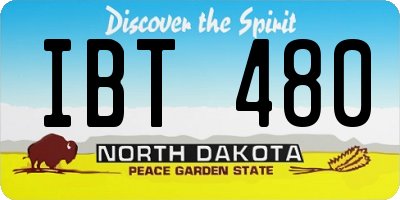 ND license plate IBT480