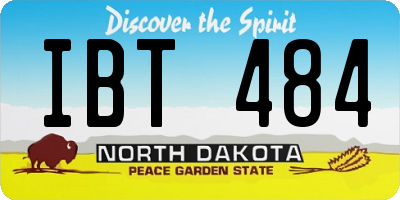 ND license plate IBT484