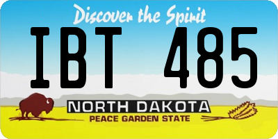 ND license plate IBT485