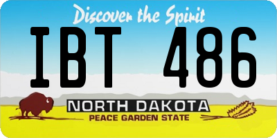 ND license plate IBT486
