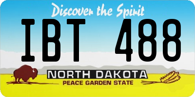ND license plate IBT488