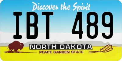 ND license plate IBT489