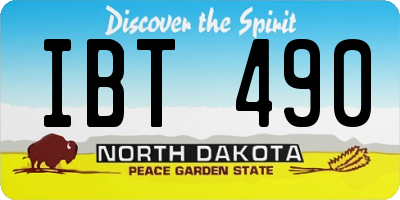 ND license plate IBT490