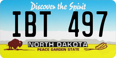 ND license plate IBT497