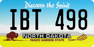 ND license plate IBT498