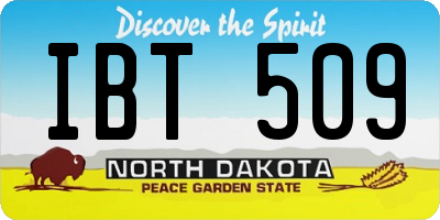 ND license plate IBT509