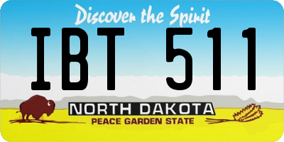 ND license plate IBT511