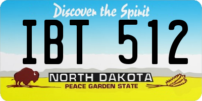 ND license plate IBT512