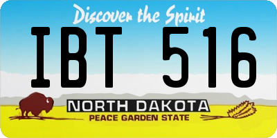 ND license plate IBT516