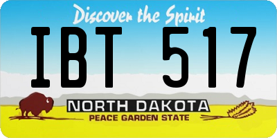 ND license plate IBT517