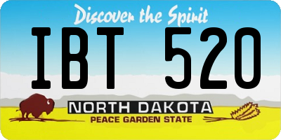 ND license plate IBT520
