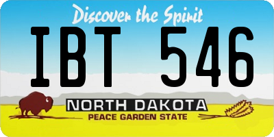 ND license plate IBT546