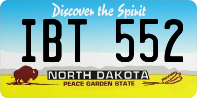 ND license plate IBT552