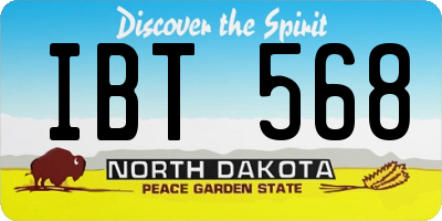 ND license plate IBT568