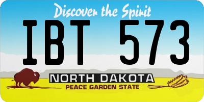 ND license plate IBT573