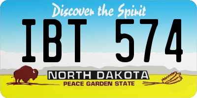 ND license plate IBT574