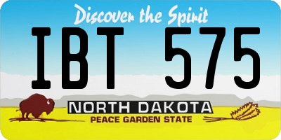 ND license plate IBT575