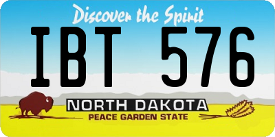 ND license plate IBT576