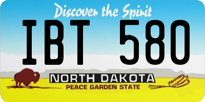 ND license plate IBT580