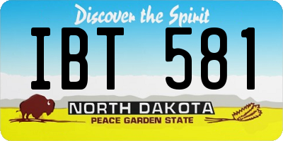 ND license plate IBT581