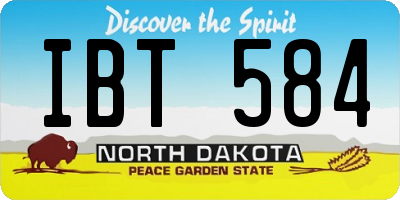 ND license plate IBT584