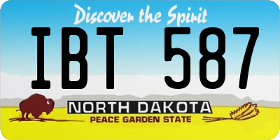 ND license plate IBT587